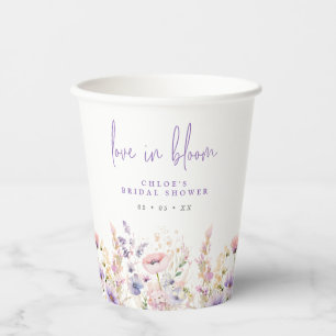 Gobelets En Papier Mariage Fleur de Lilas Fleurs Sauvages
