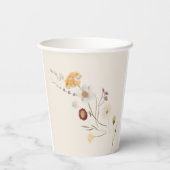 Gobelets en papier mariage fleur sauvage Boho (Verso)