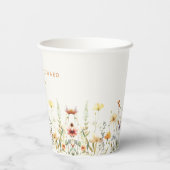 Gobelets En Papier Mariage Fleur sauvage rustique (Verso)