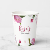 Gobelets En Papier Mariage Fleurie Multi Shower (Verso)