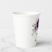 Gobelets En Papier Mariage floral blanc blanc blanc blanc de prune d' (Droite)