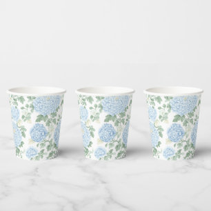 Gobelets En Papier Mariage Floral Bleu Clair Assez Joli