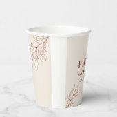 Gobelets en papier mariage floral boho (Droite)