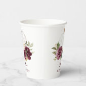 Gobelets En Papier Mariage Floral Bourguignon Citrouille Automne (Droite)