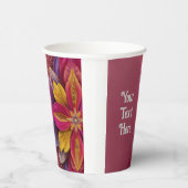 Gobelets En Papier Mariage Floral Élégant (Droite)