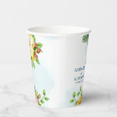 Gobelets En Papier Mariage Floral Tropical Hibiscus (Droite)