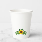 Gobelets En Papier Mariage géométrique tournesol (Verso)