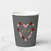 Gobelets En Papier mariage gris (Verso)