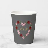 Gobelets En Papier mariage gris (Recto)