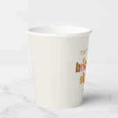 Gobelets En Papier Mariage Groovy Terracotta et Rétro Pêche (Droite)