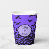 Gobelets En Papier Mariage Halloween Personnaliser les noms Voler hor (Verso)