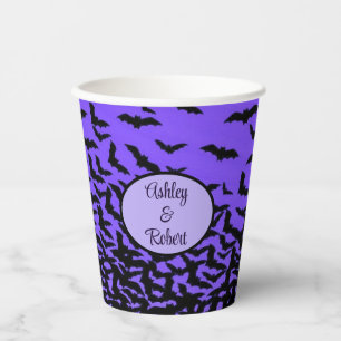 Gobelets En Papier Mariage Halloween Personnaliser les noms Voler hor