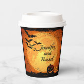 Gobelets En Papier Mariage Halloween Personnaliser Noms Chaud Froid (Verso)