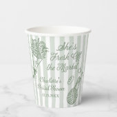 Gobelets En Papier Mariage Handrawn Fresh Off the Marché (Recto)