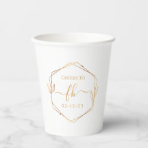 Mariage Initiales Monogrammées Or Classique Élégan