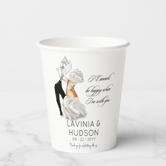 Gobelets En Papier Mariage Italien Cannoli Drôle (Verso)