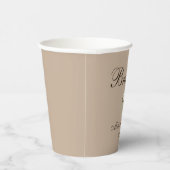 Gobelets En Papier Mariage Latte Café Fête Beige (Droite)