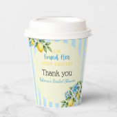 Gobelets En Papier Mariage Lemon Blue Main Squeeze (Recto)