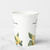 Gobelets En Papier Mariage Lemon Citrus Main Squeeze (Droite)