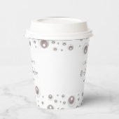 Gobelets En Papier Mariage Minimaliste Perle Blanche  (Gauche)