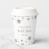 Gobelets En Papier Mariage Minimaliste Perle Blanche  (Verso)