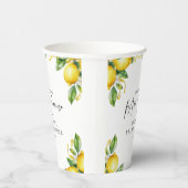 Gobelets En Papier Mariage Moderne de Citron de Citrus (Droite)