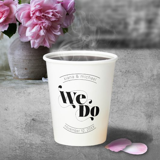 Gobelets En Papier Mariage moderne décoratif Nous faisons ID887