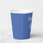 Gobelets En Papier Mariage moderne personnalisé bleu français pour la (Droite)