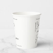 Gobelets En Papier Mariage Moderne Script Perles et Prosecco (Droite)
