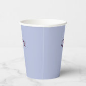 Gobelets En Papier Mariage Monogramme Ampersand Script Periwinkle (Droite)