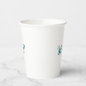 Gobelets En Papier Mariage monogramme couple nom simple style (Gauche)