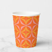 Gobelets En Papier Mariage Motif moderne orange et jaune (Droite)
