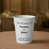 Gobelets en papier mariage Noir et Blanc
