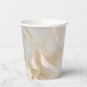 Gobelets en papier mariage oeillet floral blanc (Verso)