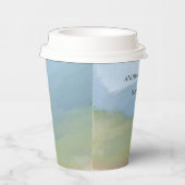 Gobelets En Papier Mariage Paysage Peint Ciel bleu (Droite)