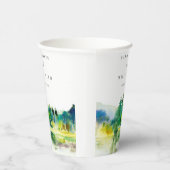 Gobelets En Papier Mariage paysager Chic Campagne Mountain River (Droite)