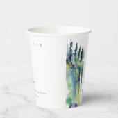 Gobelets En Papier Mariage paysager minimal de pin doux (Gauche)