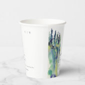 Gobelets En Papier Mariage paysager minimal de pin doux (Droite)