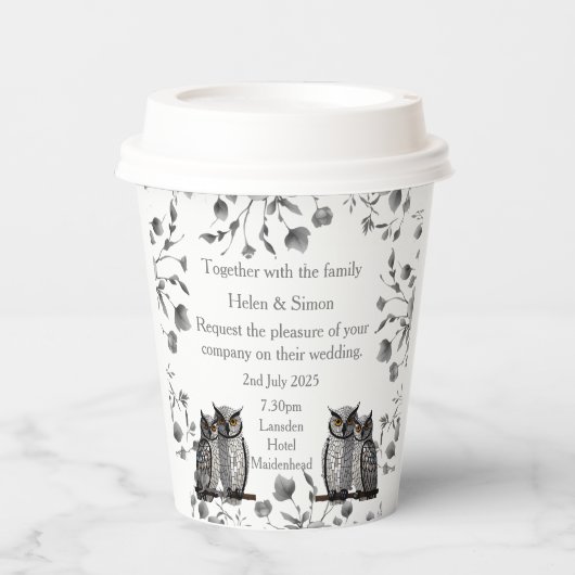 Gobelets En Papier Mariage personnalisé (Recto)