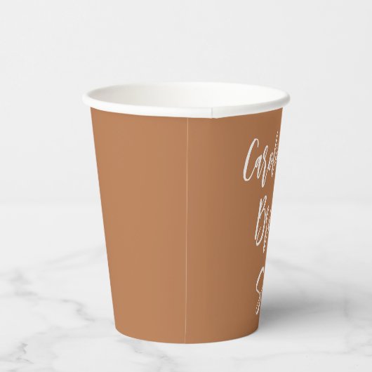 Gobelets En Papier Mariage personnalisé avec écriture terracotta pour (Droite)