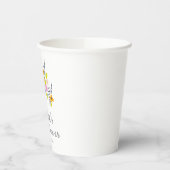 Gobelets En Papier Mariage personnalisé Fleurs sauvages rustiques de (Gauche)