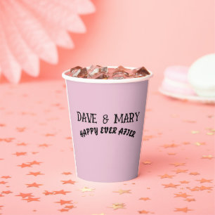 Gobelets En Papier MARIAGE PERSONNALISÉ HEUREUSEMENT APRÈS Tasses en