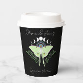 Gobelets En Papier Mariage Phases Luna Moth Moon (Recto)