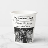 Gobelets En Papier Mariage photo noir et blanc du journal mariage (Recto)