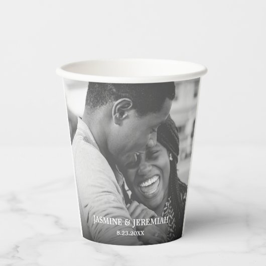 Gobelets En Papier Mariage photo personnalisé (Recto)