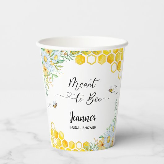 Gobelets En Papier Mariage prévu pour l'abeille (Verso)