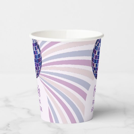 Gobelets En Papier Mariage rétro funky disco (Gauche)