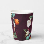 Gobelets En Papier Mariage Rose Bourgogne et Renoncule (Droite)