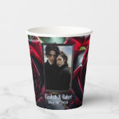Gobelets En Papier Mariage Rose gothique (Recto)