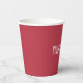 Gobelets En Papier Mariage rouge (Recto)